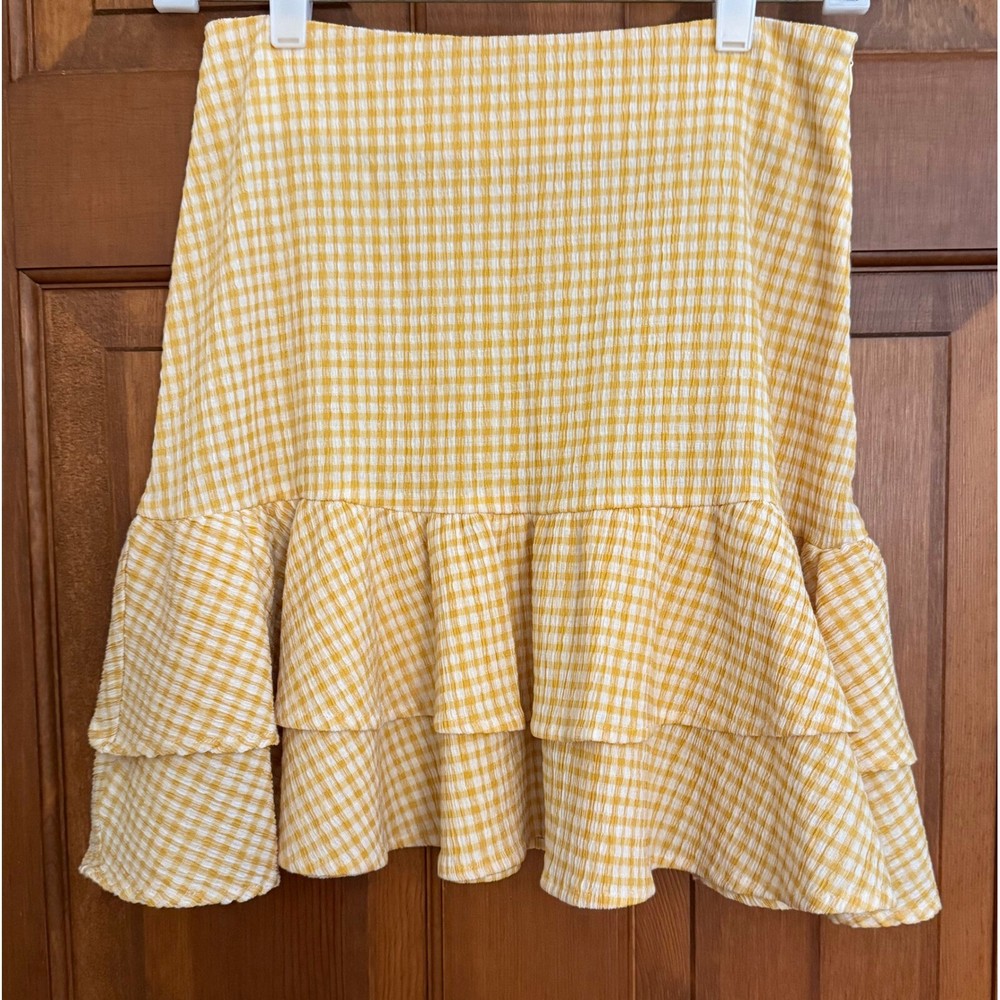 Nasty Gal Custard Yellow Side Zip Mini Skirt Womens Size 0 Lightweight