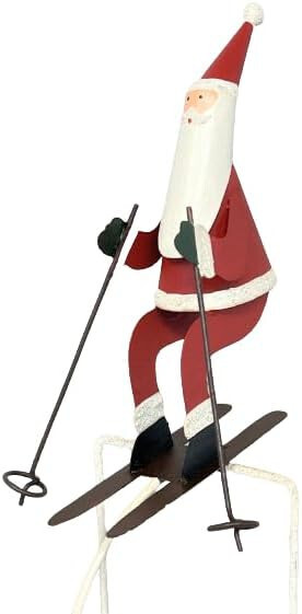 New Accent Decor Playtime Santa Skiing Christmas Balance Rocking Toy Holiday-image