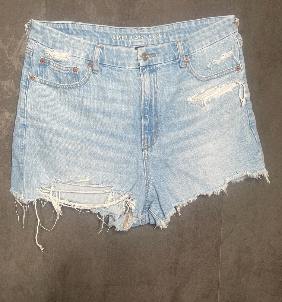 American Eagle Women's Blue Denim Shorts  Jeans Size 16