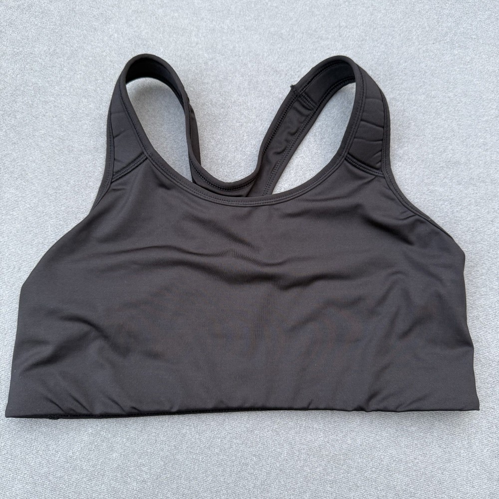 Avia Women's Black Sports Bra L Wireless Pullover Racerback Solid