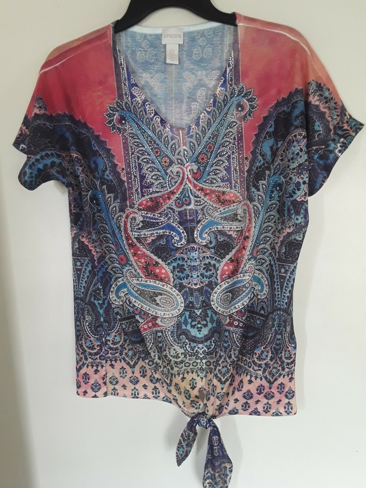 Chico`s Studded Embellished Size 0 Top