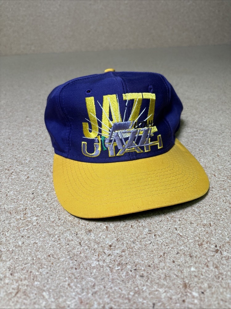 Rare VTG AJD Utah Jazz NBA Basketball Snapback Hat Cap 80s 90s Purple