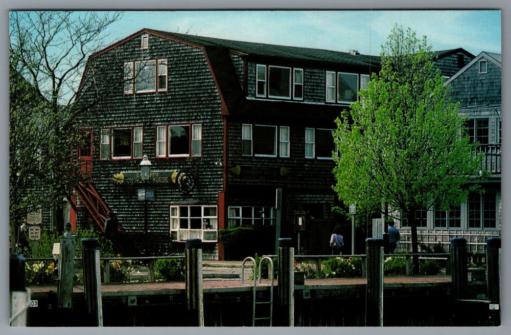 Postcard Cap'N Tobey's Chowder House Straight Wharf Nantucket Island Mass