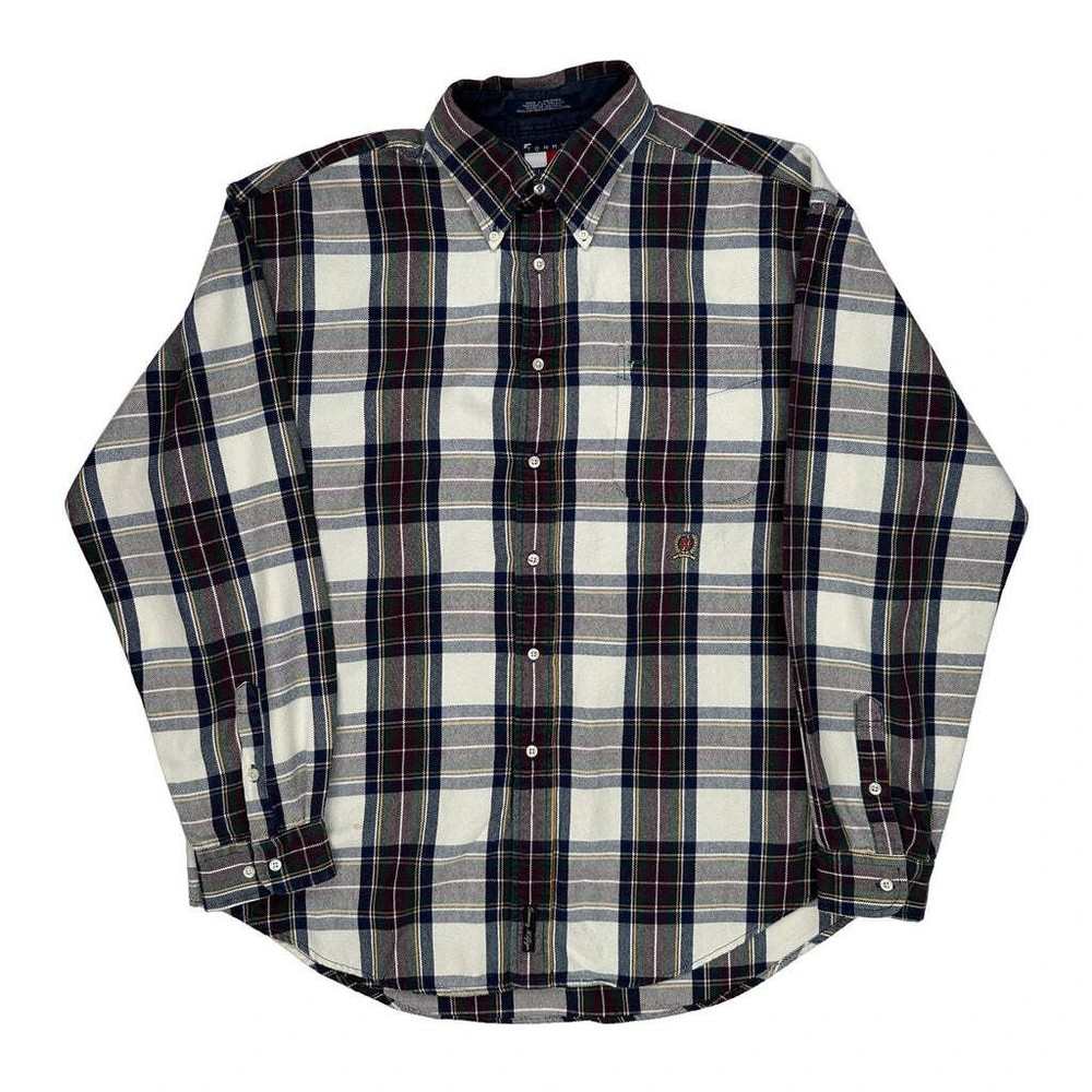 Tommy Hilfiger Checked Flannel Shirt - XL Multicoloured Cotton