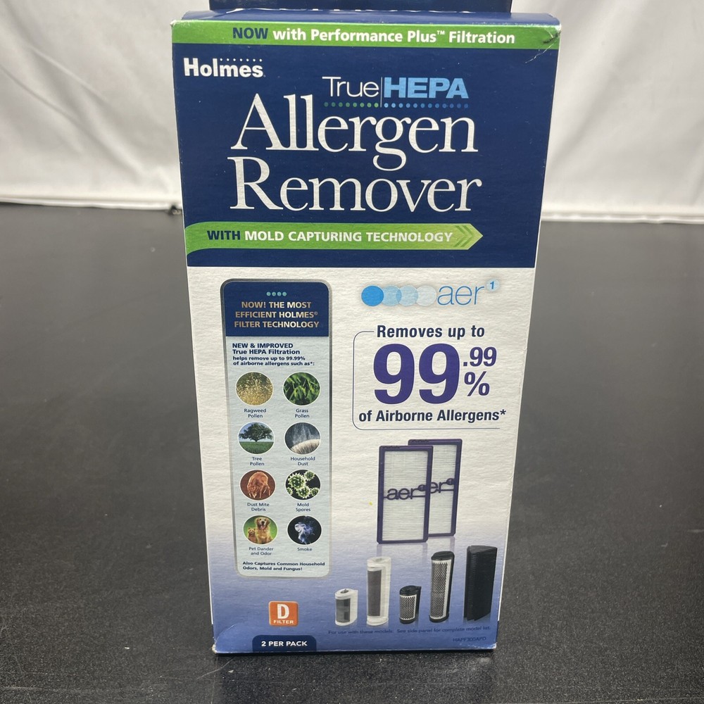 Holmes 1 Pack Allergen Remover True Hepa Filter Plus D Filter New - 0583