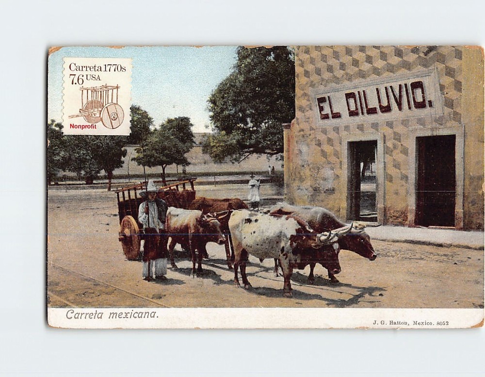 Postcard Carreta mexicana Mexico