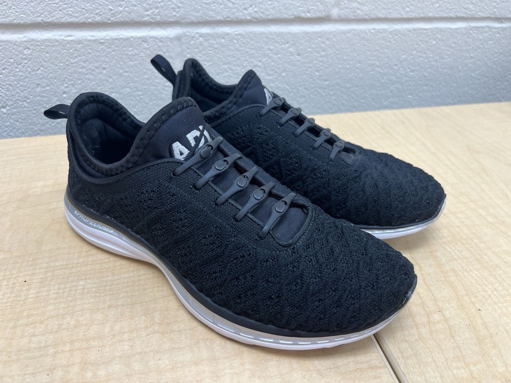 APL Techloom Phantom Shoes Womens Sz 7.5 Black Knit Athletic Sneakers