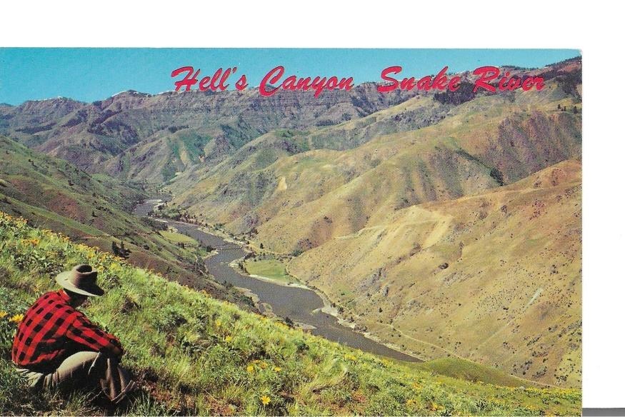 Vintage Large Letter Postcard Hells Canyon Snake River Oregon Idaho  011012