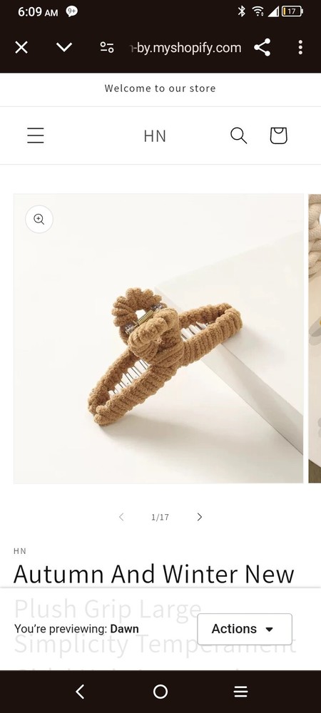 Autumn Winter Plush Grip Large Hair Clips for Women