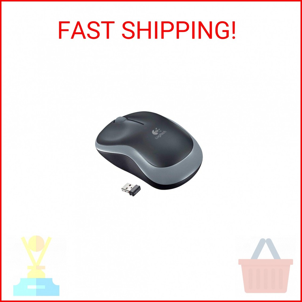 Logitech M185 Wireless Mouse in Black and Red Colors