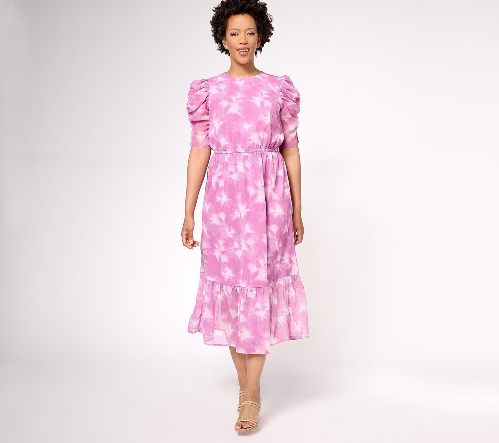 Destination 365 Women's Dress Sz 2XS (XXS) Regular Printed Chiffon Perri A614501