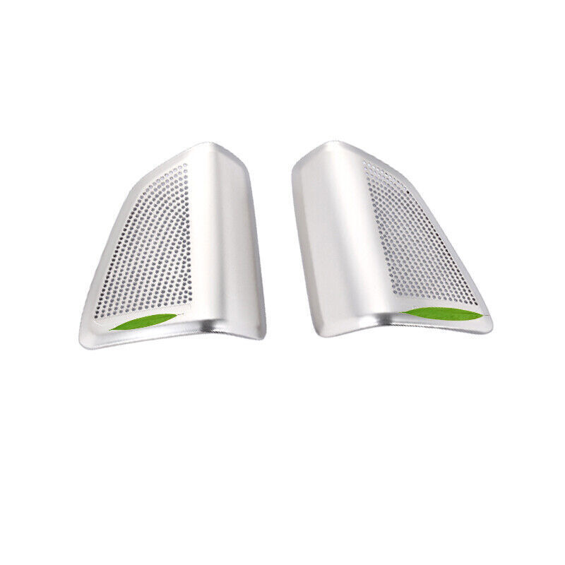 Silver Steel Rear A Post Speaker Frame Cover Trim Fit For BMW X5 F15 2014-2018