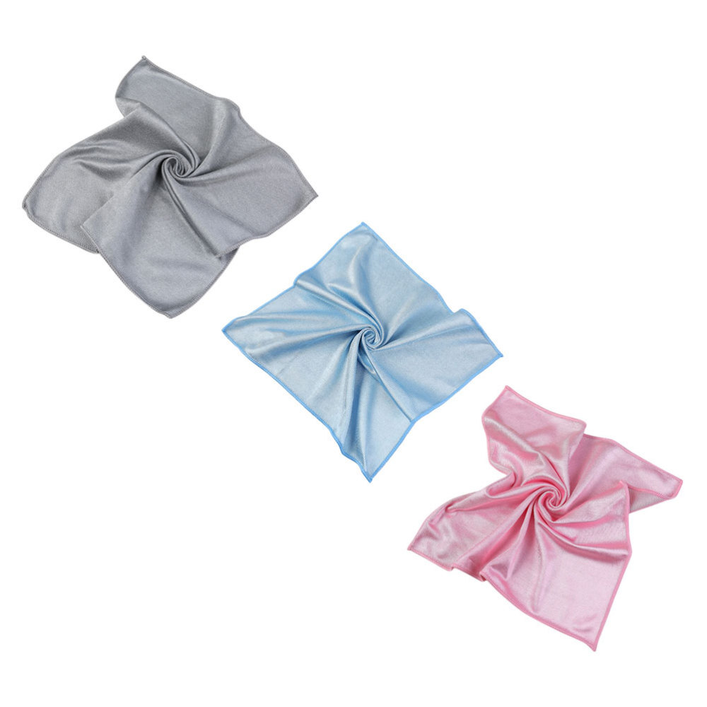 3 Pcs Wine Polishing Rag Rags Gray Blue Pink Cleaning Cloth