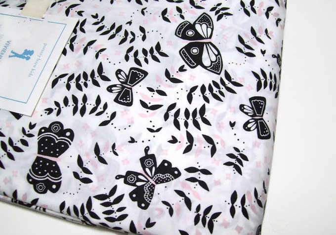 Pottery Barn Kids Vivienne Butterfly Duvet Cover Black Pink Full Queen New  