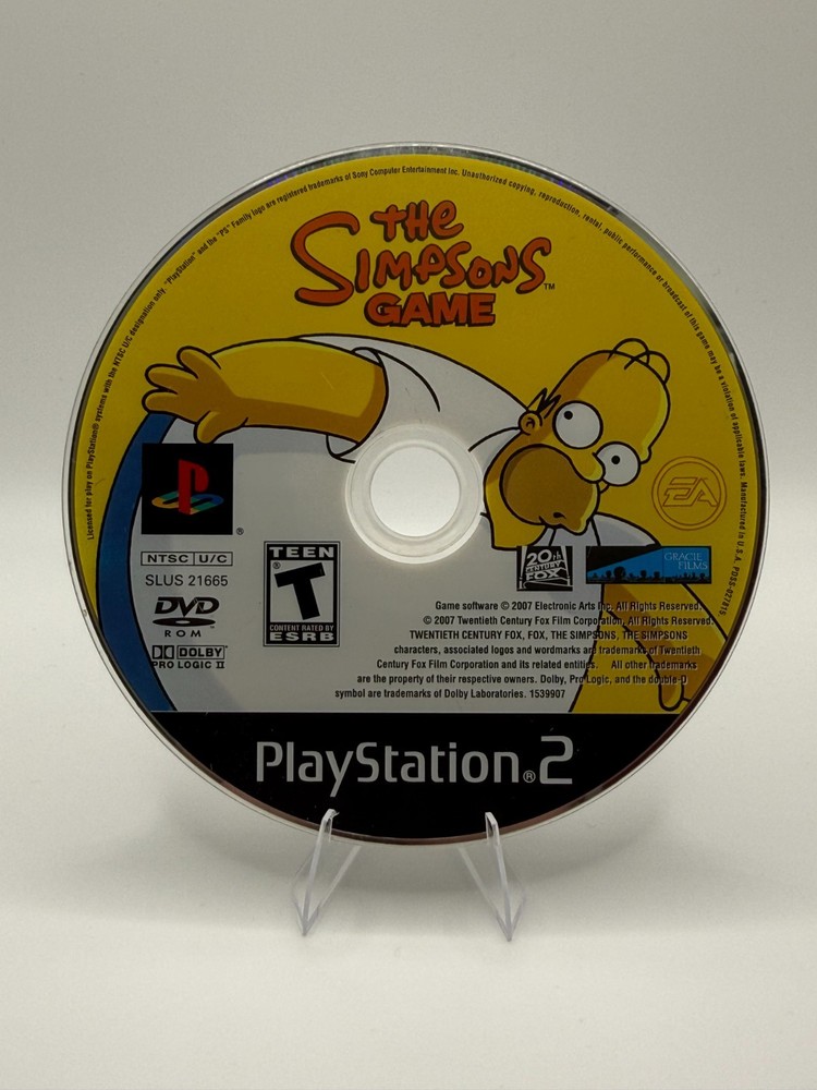The Simpsons Game (PS2, 2007) Game Disc Only