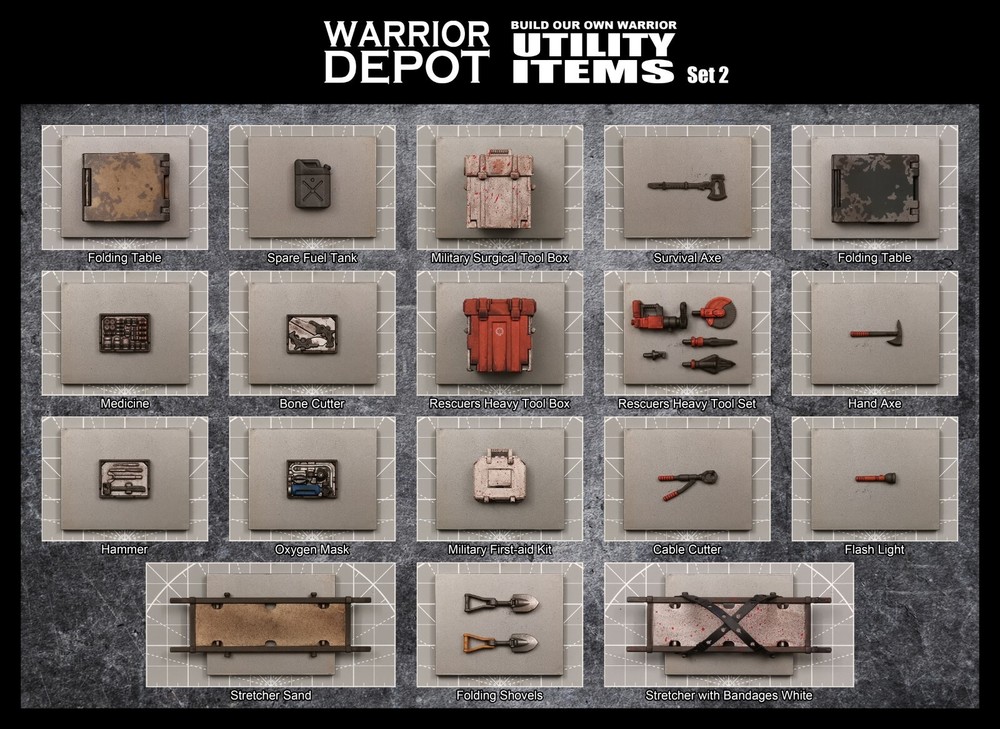 Acid Rain World Utility Items Set 2 - 1/18 3.75