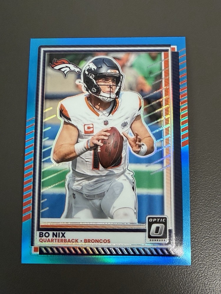 2025 Panini Donruss Optic - Bo Nix #31 Aqua Prizm /349 Broncos