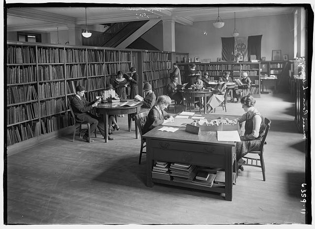 Photo:New York NY 1910s Music Room Library Reading Room Interior