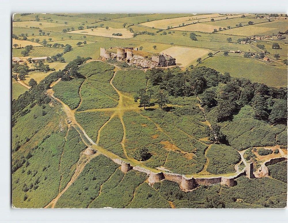 Postcard Aerial View of Beeston Castle Cheshire England