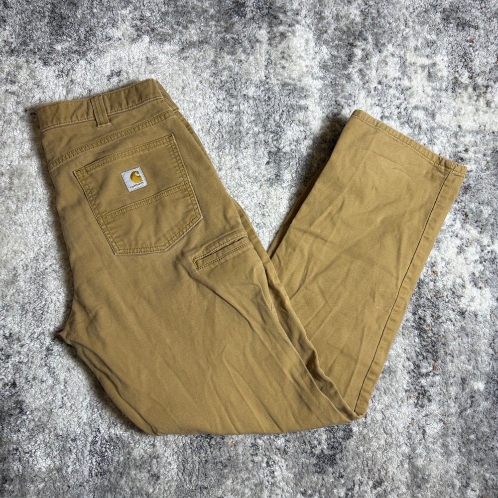 Carhartt Rugged Flex Relaxed Fit Canvas Work Pants Tan BN2517-M 36x34