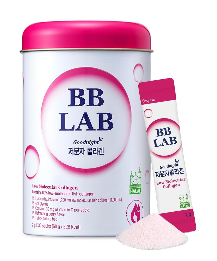 Good Night Low Molecular Collagen Powder Sticks Halal Certified Korean Beauty Supplement