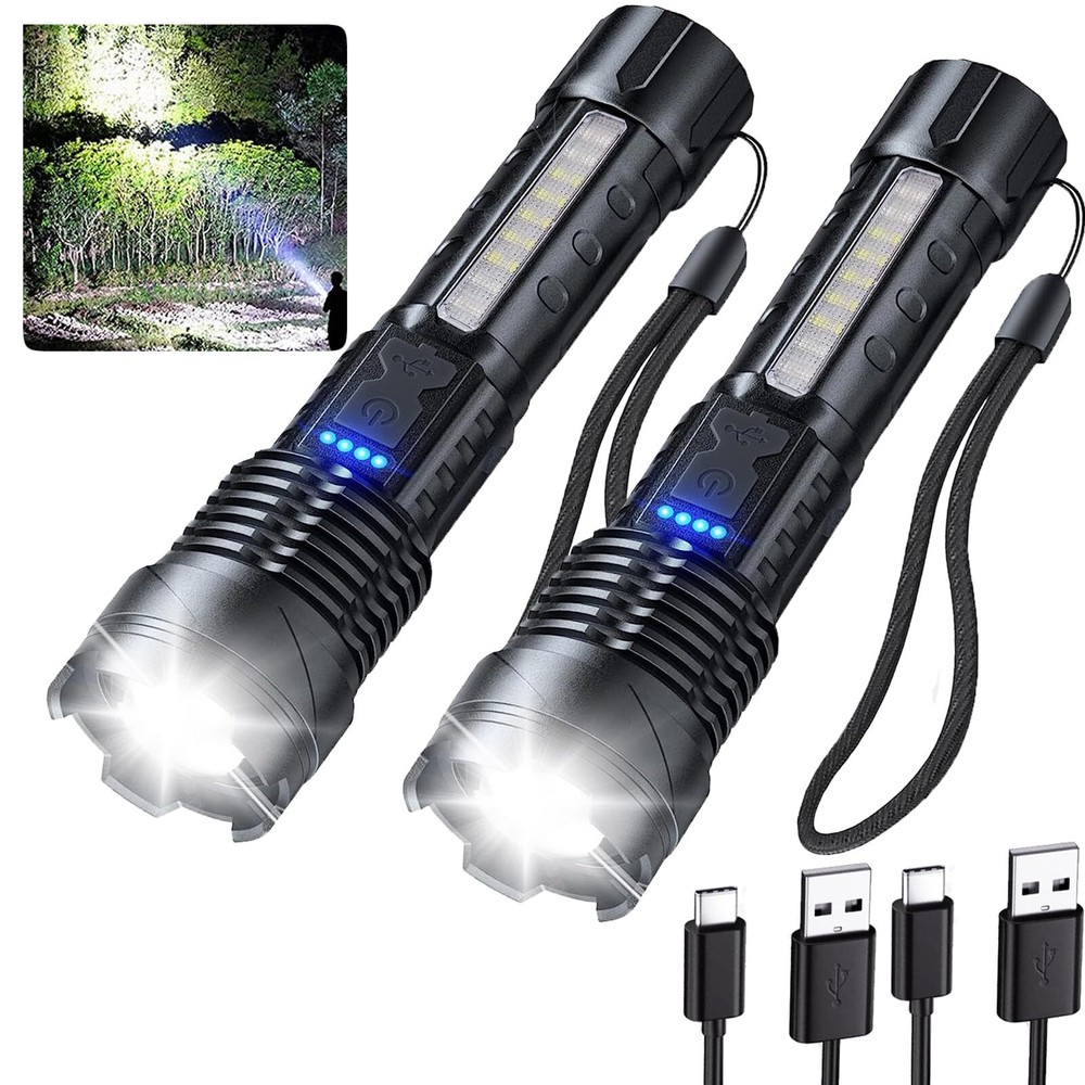 Flashlights High Lumens Rechargeable, 1,000,000 Lumen Super Bright Led Tactic...
