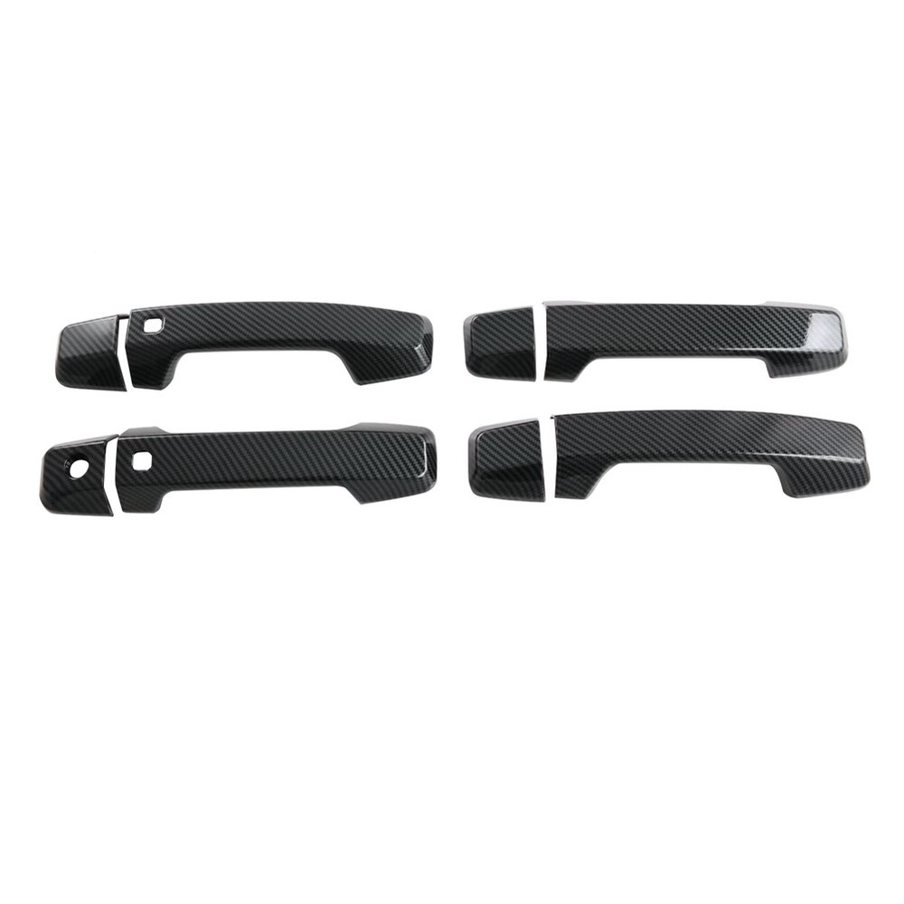 For  Triton / L200 2024 Carbon Fiber Car Door Handle Cover Trim Exterior7153