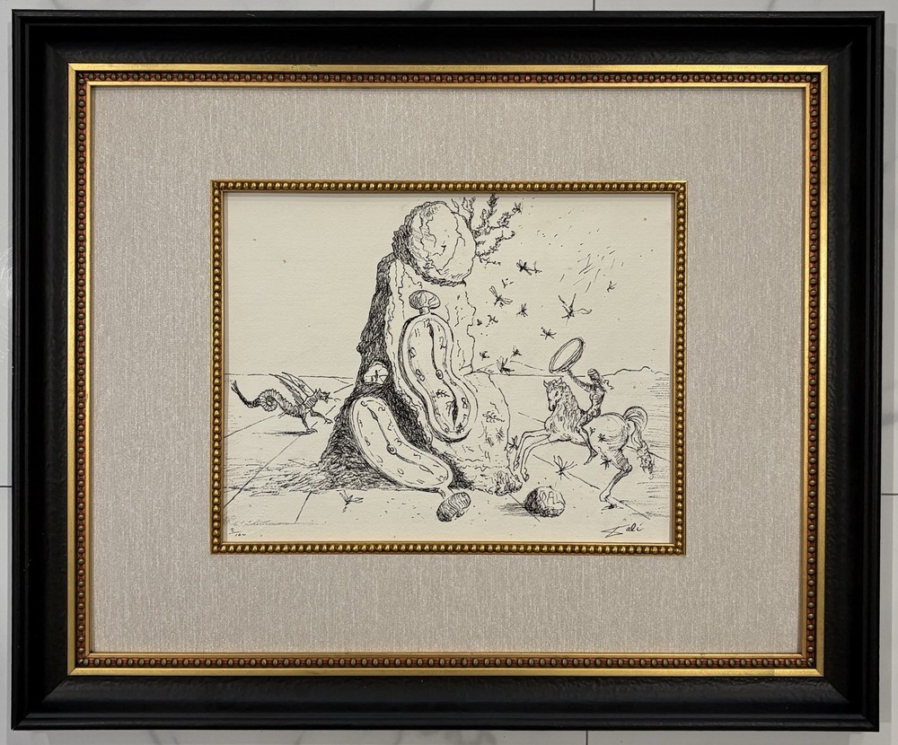 Salvador Dali 1904-1989 Hand signed Lithograph,  on Paper in the Style Of.