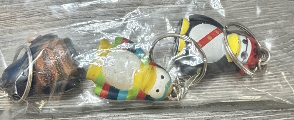 Lot of 3 Rare Vintage 1980’s Star Awards Penguin Keychains 1980s