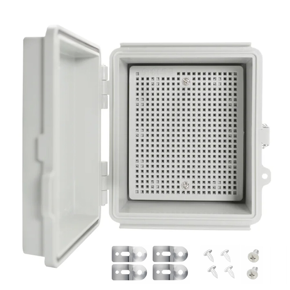 Plastic Electrical Enclosure IP67 Waterproof ABS Project Box w/ Mounting Plate-image