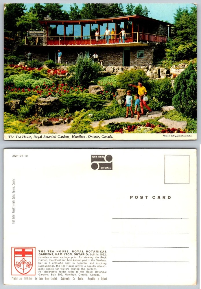 The Tea House Royal Botanical Gardens Hamilton Ontario Canada Postcard 1960s