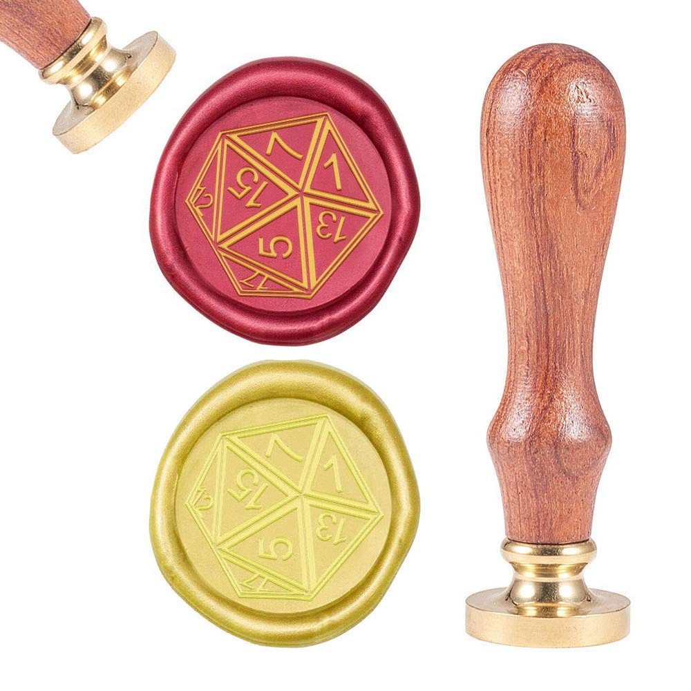 Wax Seal Stamp Dice Vintage Wax Sealing Stamps Retro 25mm Removable Brass Hea...