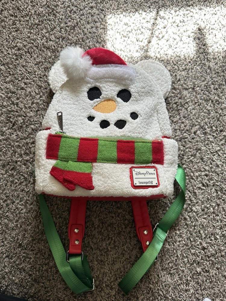 Disney Mickey Mouse Snowman Mini Backpack Christmas Holiday Loungefly