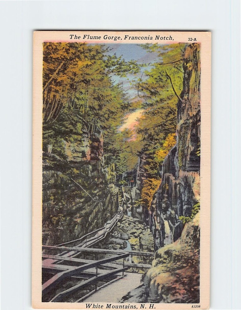 Postcard The Flume Gorge Franconia Notch White Mountains New Hampshire