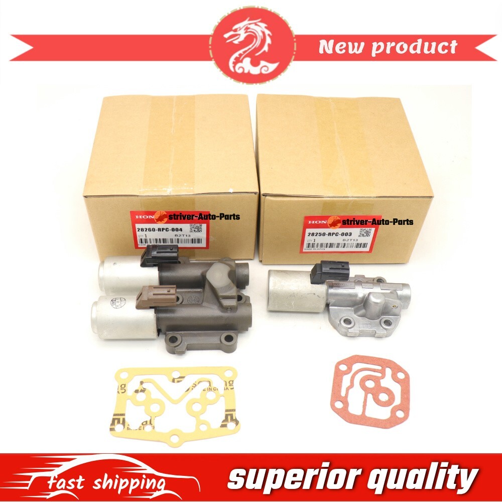 2 PCS NEW OEM Transmission Shift Solenoid A&B for Honda Civic Fit 28250 28260