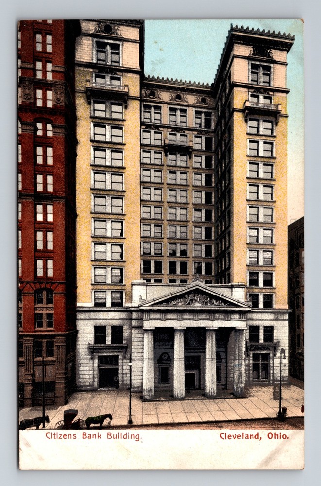 Cleveland, OH-Ohio, Citizens Bank Building Downtown Vintage Postcard