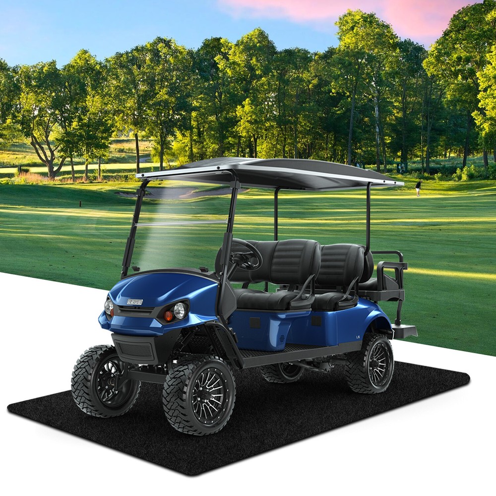 9.18x4.92ft Premium Black Golf Cart Garage Parking Mat