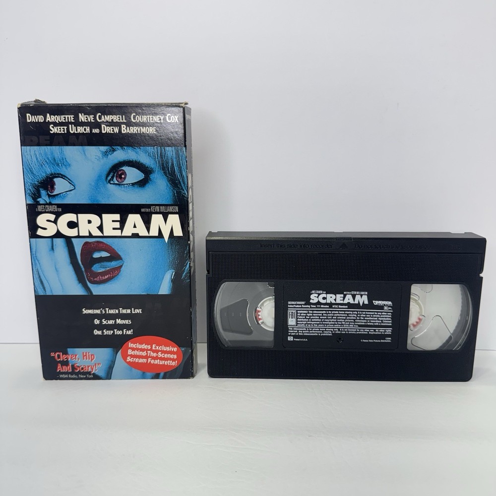SCREAM 1996 VHS Blue Drew Barrymore Edition! Original - Tested - Working -
