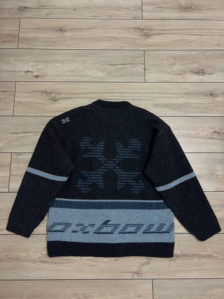 Men Vintage Oxbow Windstopper Sweater Sweatshirt Ski Big logo 90s size L knitted