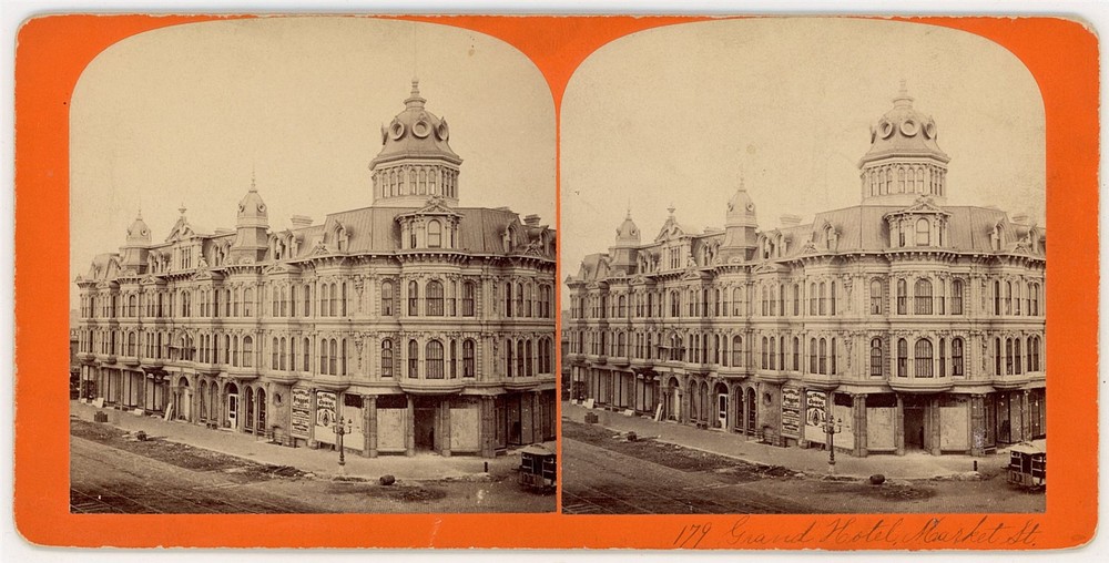 SAN FRANCISCO SV - Market Street - Grand Hotel - Houseworth 1880s