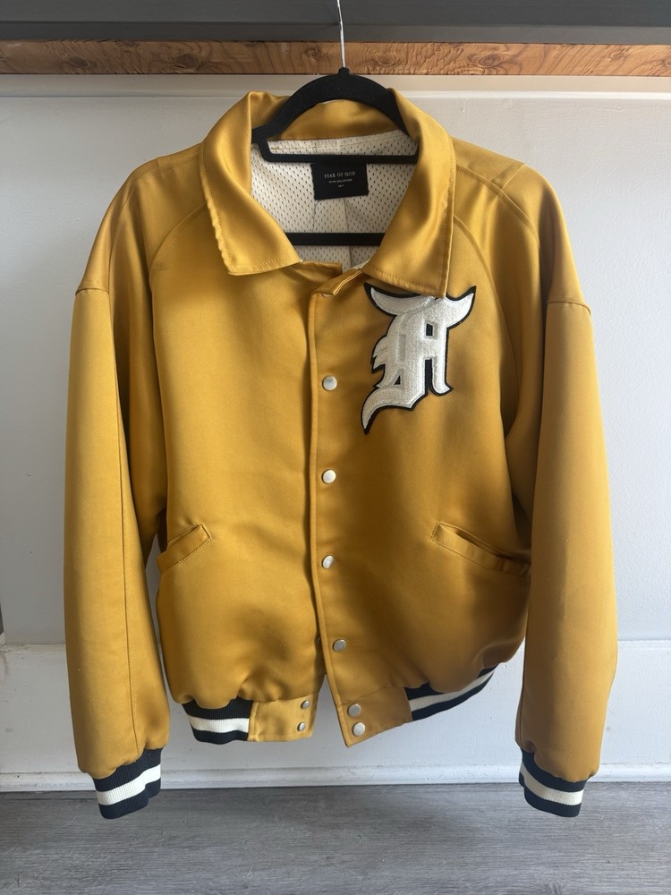 Fear Of God Baseball jacket Gold Mesh