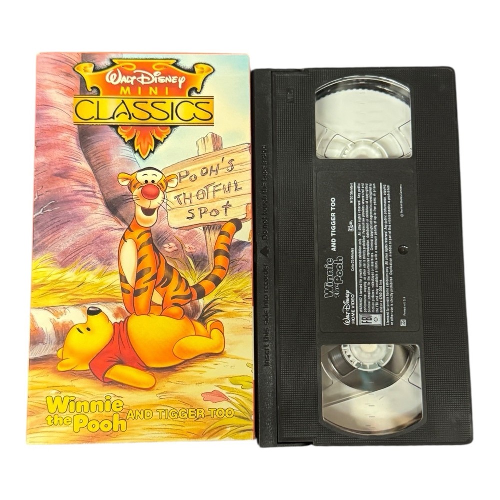 Winnie the Pooh and Tigger Too Pooh's Thotful Spot Walt Disney Mini Classics VHS