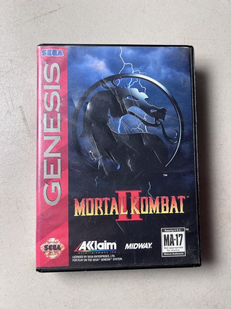 Mortal Kombat II Sega Genesis Video Game Fighting Multiplayer