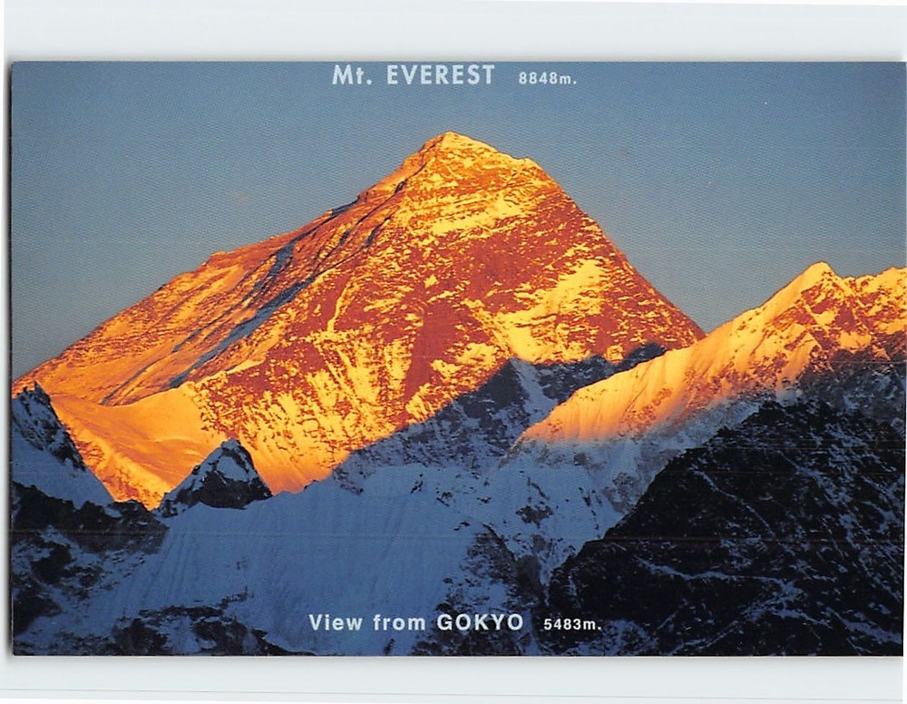 Postcard Mt. Everest from Gokyo Nepal