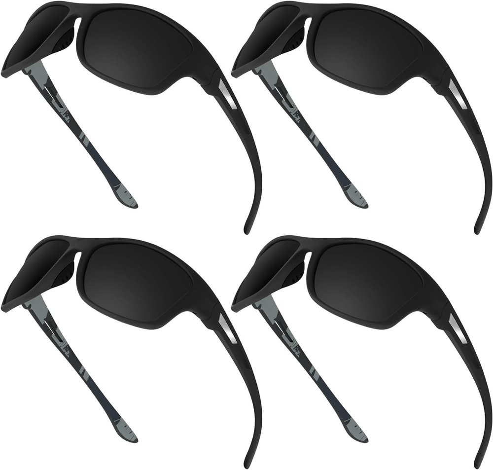 4 Pairs Men Polarized Sunglasses with UV Protection Driving Glasses Sports for S