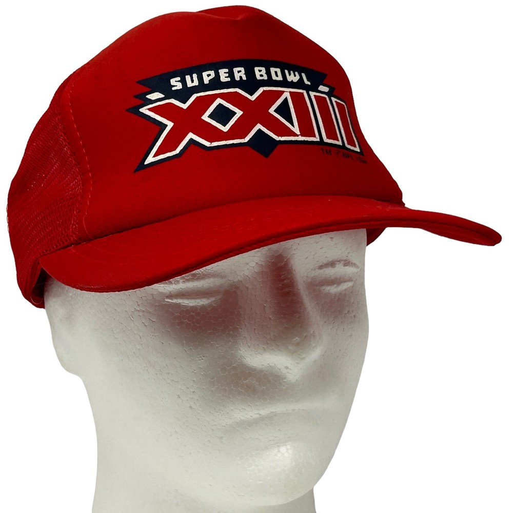 Vintage 80s San Francisco 49ers Super Bowl XXIII Red Trucker Cap