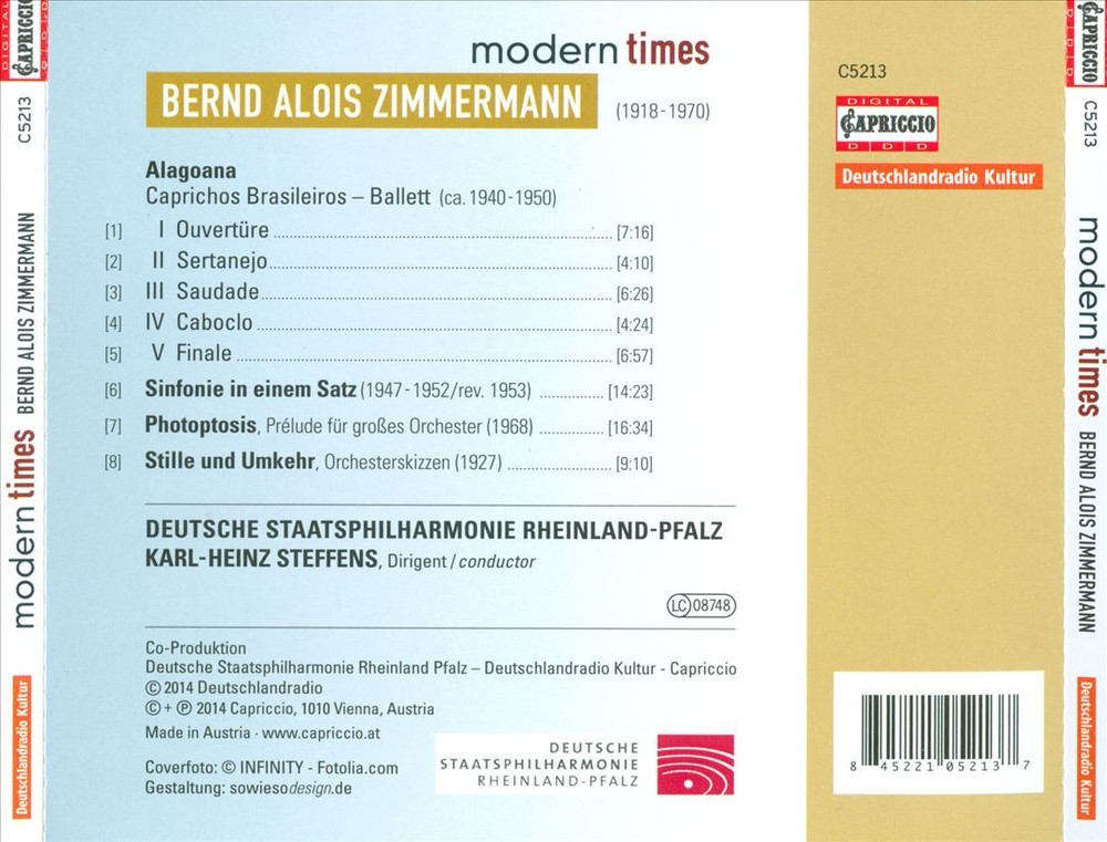 DEUTSCHE STAATSPHILHARMONIE RHEINLAND-PFALZ/KARL-HEINZ STEFFENS BERND ALOIS ZIMM