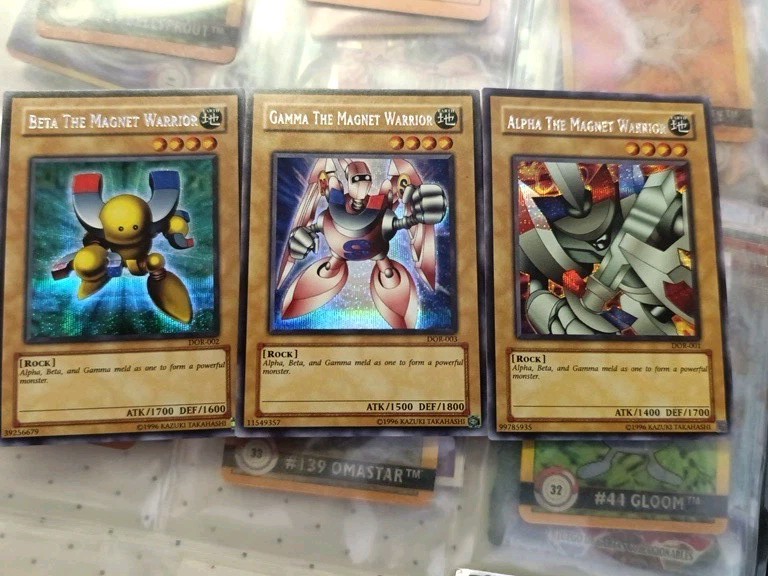 Vintage Yugioh Lot - Alpha Beta Gamma Warrior Cards