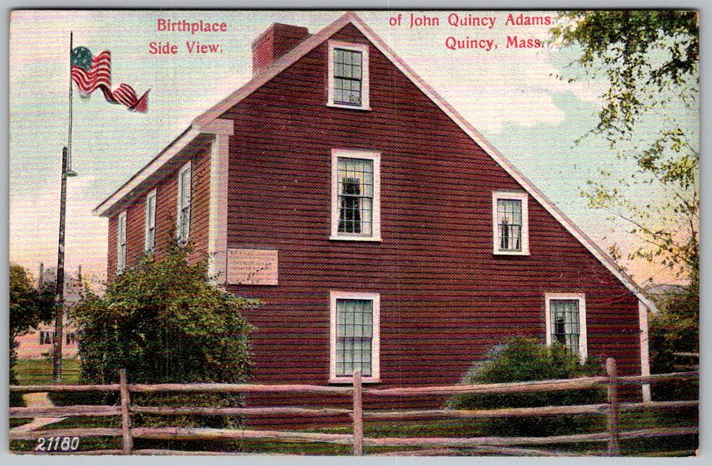 Antique Postcard John Adams Birthplace Quincy, MA 1910s