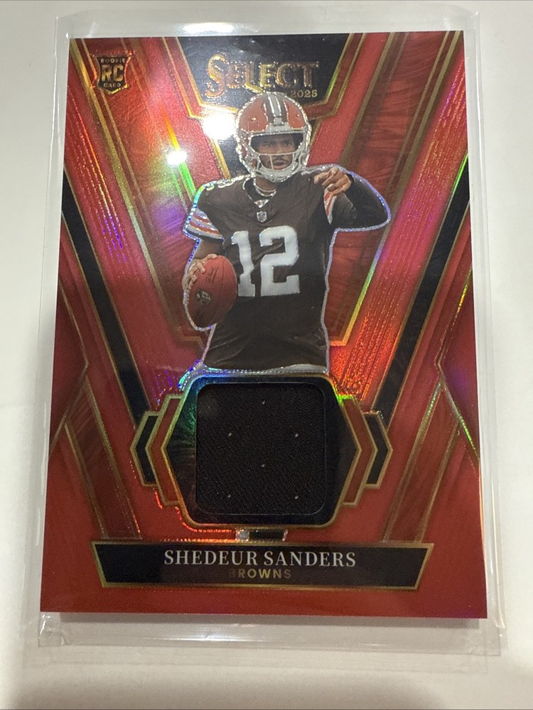 2025 Panini Select - Shedeur Sanders #RSW-SSS Rookie Swatches Prizm (RC,MEM)